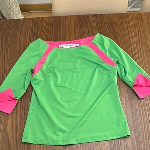 Gretchen Scott Designs Pink and Green Top